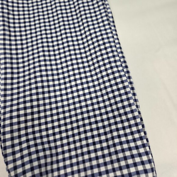 Theory Classic Skinny Pants 4 Gingham Plaid Black White Stretch Ankle Work Size - Picture 2 of 11